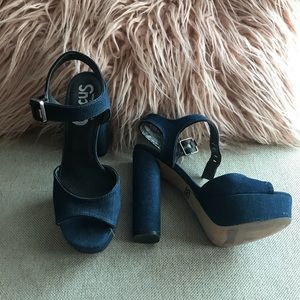 Sam Edelman Circus Denim Platform Heels